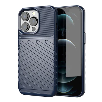Dėklas iPhone 13 Pro Thunder Case lankstus atsparus TPU, mėlynas