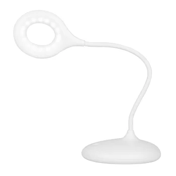 Activeshop Ring LED Snake Desk Lamp with Adjustable Light, White