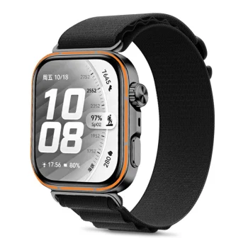 Tech-Protect Nylon Pro Strap for Huawei Watch Fit 3 / 4 / 4 Pro / 5 / 5 Pro, Black