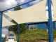 Rectangular Sun Shade Sail, Waterproof Awning 4x3m, Cream