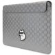 Чехол для ноутбука 14\" Karl Lagerfeld Saffiano Monogram Choupette, серебристый