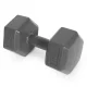 Hex dumbbells set 2x4 kg ModernHome fitness weights, grey