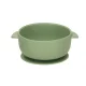 Children\'s silicone tableware set with crab plate, 19 pieces, green