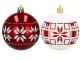 Shatterproof Christmas Tree Baubles, Red/White, 5 cm (Set of 30)