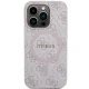 Guess iPhone 15 Pro Max Case 4G Collection Leather Metal Logo MagSafe, Pink