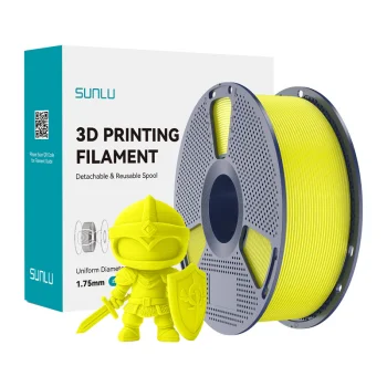 Sunlu PLA+ 3D Printer Filament 1.75mm, Yellow