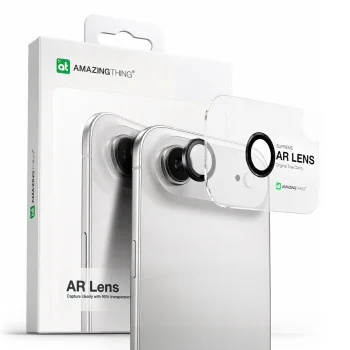 AmazingThing iPhone 17 Air Lens Glass with Black Aluminum Frame