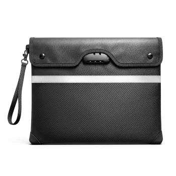OTN-38 Fireproof Document Bag with Combination Lock and RFID Protection 37.5 x 29.5 cm - Black