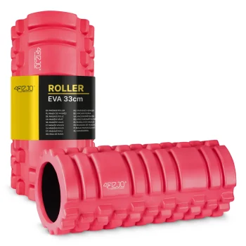 Massage Foam Roller with Studs 4FIZJO EVA 33 cm, Pink