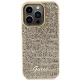 Guess iPhone 15 Pro Case Disco Script Metal, Gold