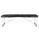 Saliekams masāžas galds, kušete ALUMINIUM COMFORT 3 sekcijas, melns | Foldable massage table 3 sections, black