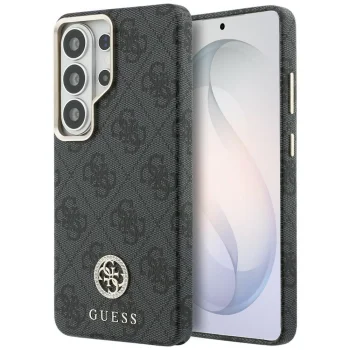 Guess 4G Rhinestone Round Logo MagSafe Case for Samsung Galaxy S26 Ultra - Black