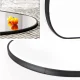 Leobert Oval Wall Mirror with Black Frame, 100x50 cm