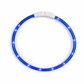 LED Dog Collar Adjustable Safety Light, blue