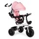 ECOTOYS Kids Tricycle with 360° Swivel Seat and Parent Handle, Pink