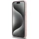 Guess iPhone 15 Pro Max Case Silicone Script Metal Logo & Frame, Pink