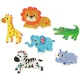 Ikonka KX6015 Kids Puzzle in Metal Tin Safari Animals, 25 pcs