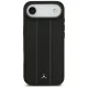 Mercedes Leather Laurel Leaves Stripes MagSafe Case for iPhone 17 Air, Black