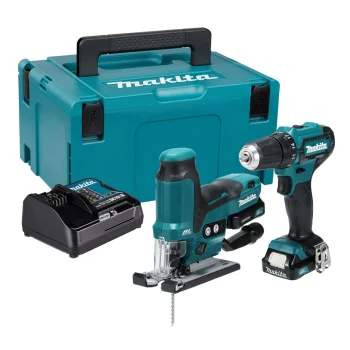 Makita CLX252SAJ 12 V Cordless Combo Kit (Drill Driver, Jigsaw, 2x 2.0 Ah, MAKPAC)