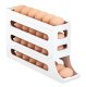 Rolling Egg Dispenser for Refrigerator, 30-Egg Holder, White