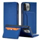 Magnet Card Case for iPhone 13 Pro Wallet Stand Cover Blue