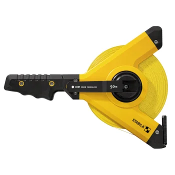 STABILA LBM 1000 Fibreglass Frame Tape Measure 50 m, Yellow/Black