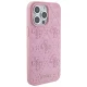Guess iPhone 15 Pro Max Case Leather 4G Stamped, Pink