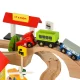 Wooden Train Track Set with City 69 Pieces