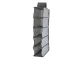 5-Shelf Hanging Closet Organizer for Wardrobe Storage 70 cm, Grey