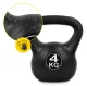 4FIZJO Kettlebell Exercise Weight 4 kg, Black