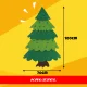 Kruzzel 00026548 LED Felt Christmas Tree for Kids