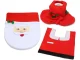 Christmas Bathroom Set Santa Claus, 3 Pieces, Red