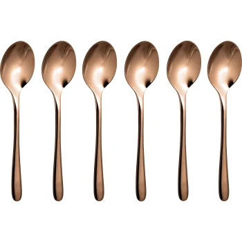 Sambonet Taste PVD Espresso Spoon Set, 6 Pieces, Copper