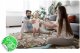 Nukido NK-340 Double-sided Foldable XPE Foam Play Mat Pad Rug for Kids, Earth-Train, 200x180cm