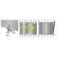 Fence Strip TENAX TWIST 35 m x 19 cm (450 g/m²), 25 End Clips, Dark Grey