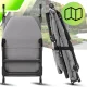 Folding Garden Lounger with Adjustable Backrest, Grey