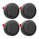 Wozinsky WAT-48-0Y2S Case for Apple AirTag, Screw-On, IP68, Self-Adhesive, 4 pcs - Black