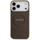 Guess Peony Hot Stamp MagSafe Case for iPhone 17 Pro Max Brown