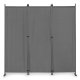 Outdoor Privacy Screen MultiGarden Folding 3-Panel 167x164 cm, Gray