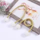 Magnetic Curtain Tieback with Pearl, Gold