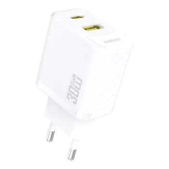 Dudao A27TEU GaN USB-A / USB-C Wall Charger PD 30W - White