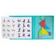 Magnetic book puzzle 3D Tangram blocks