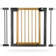 Nukido Child Safety Gate, Black / Wood, 76-104 cm