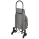 6-Wheel Shopping Trolley Bag with Thermal Pocket 38L, Grey