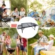 Folding Aluminum Camping Table with Side Shelves