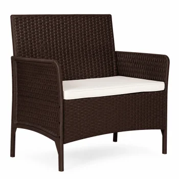 MultiGarden Two-Seater Garden Sofa with Cushion, Brown
