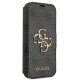 Guess 4G Big Metal Logo Wallet Case for iPhone 13 Pro Max, Gray