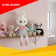 Kruzzel Plush Bunny, 45 cm, White/Pink
