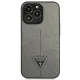 Guess Saffiano Triangle Logo Case for iPhone 13 Pro / 13, Silver