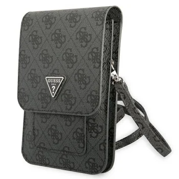 Guess 4G Triangle Smartphone Bag and Wallet GUWBP4TMGR - Black
